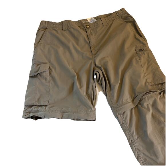 Columbia Convertible Pants Mens 40 x 30 Khaki Cargo Omni Shade Nylon Outdoor - Picture 9 of 16